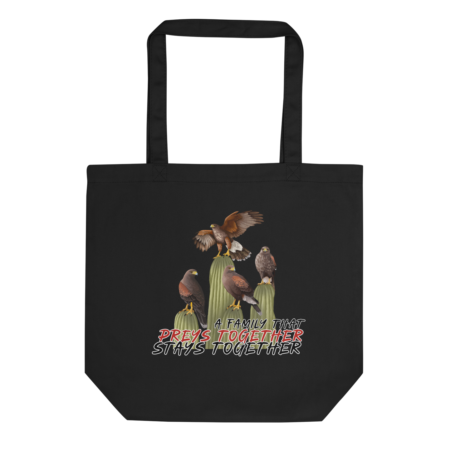 Harris Hawk Family Tote Bag