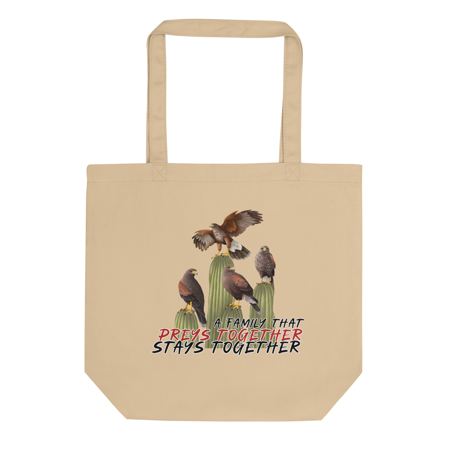 Harris Hawk Family Tote Bag