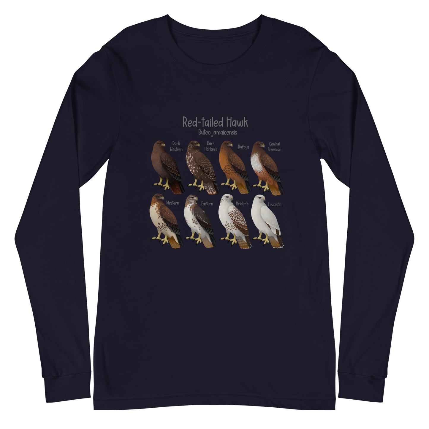 Red-Tailed Hawk Morphs Long Sleeve Tee